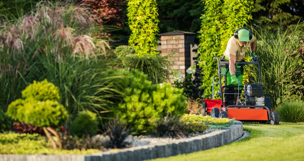 Gardener in the garden